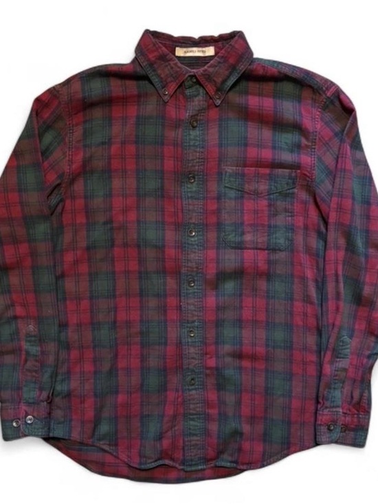 L.L. Bean Other - LL Bean Men's Flannel Plaid Button-Down Shirt in Red and Green